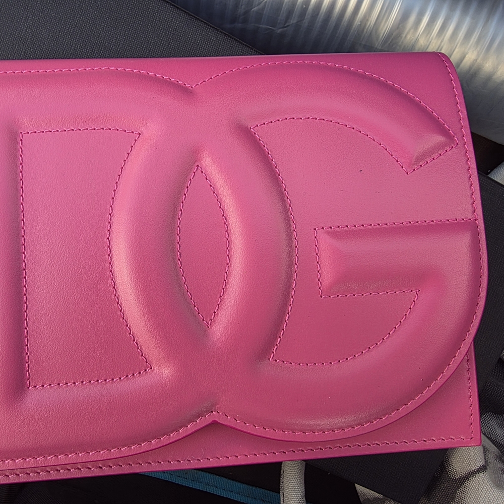 Dolce & Gabbana Pink Leather Clutch